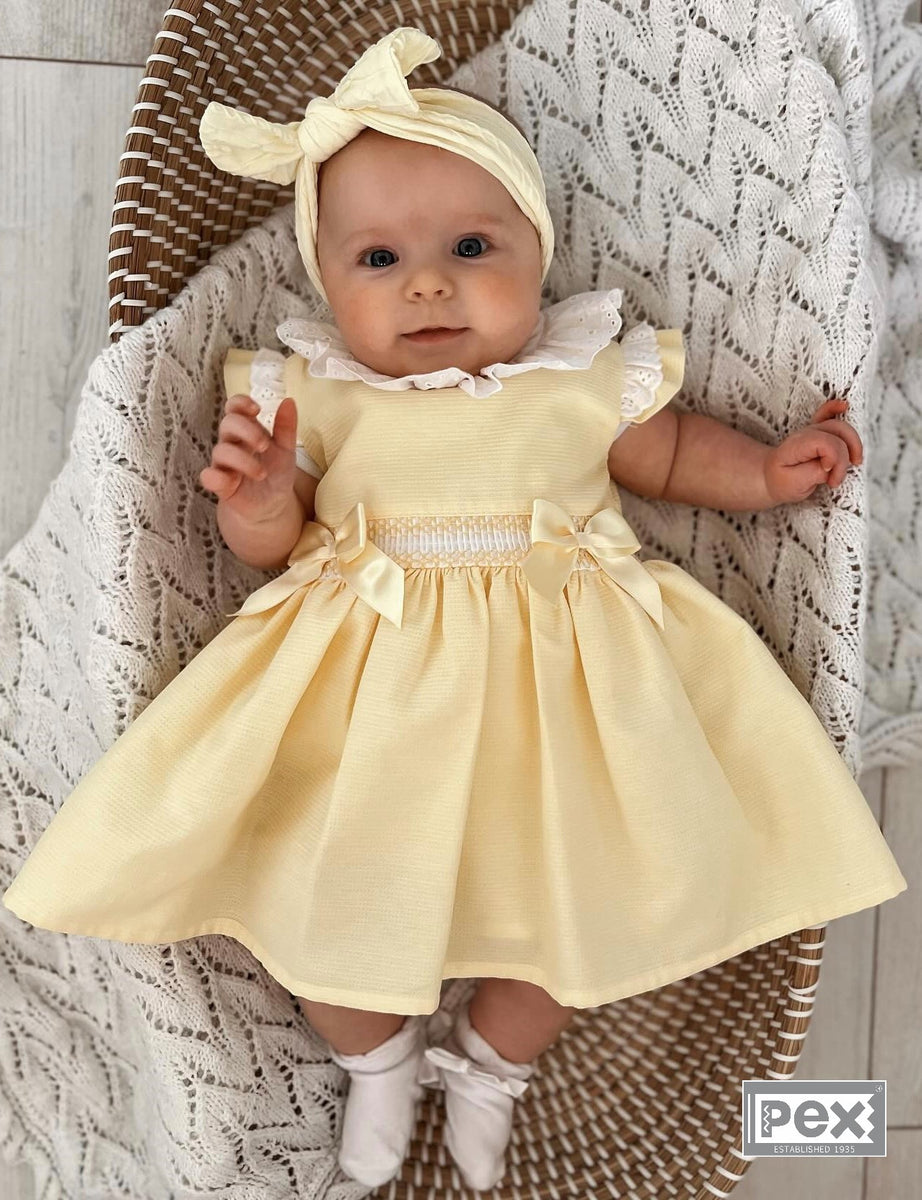 Pex Wholesale Pex Baby Clothes Ellie Dress Lemon – PexWholesale