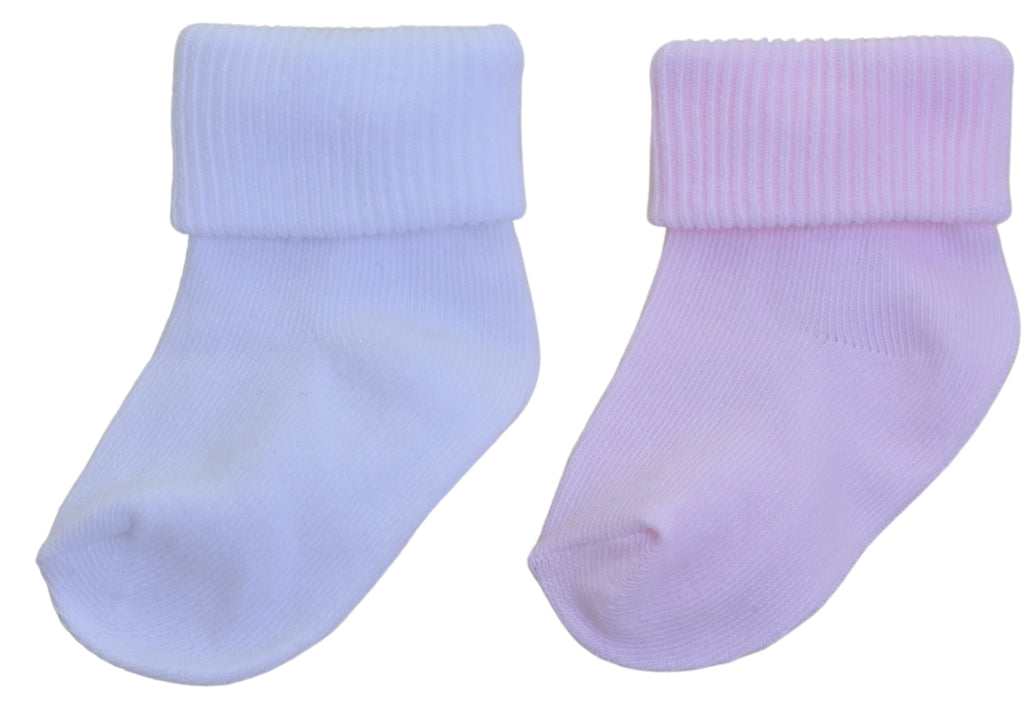 Roma Socks White/Pink (6 x 2 Pair Packs)