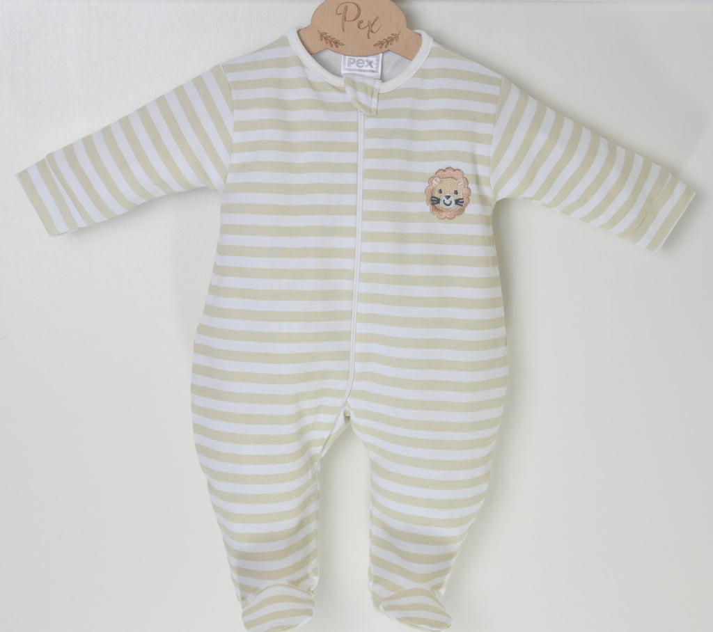 Striped Lion Sleepsuit