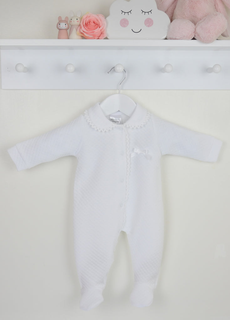 Abigail Sleepsuit  White