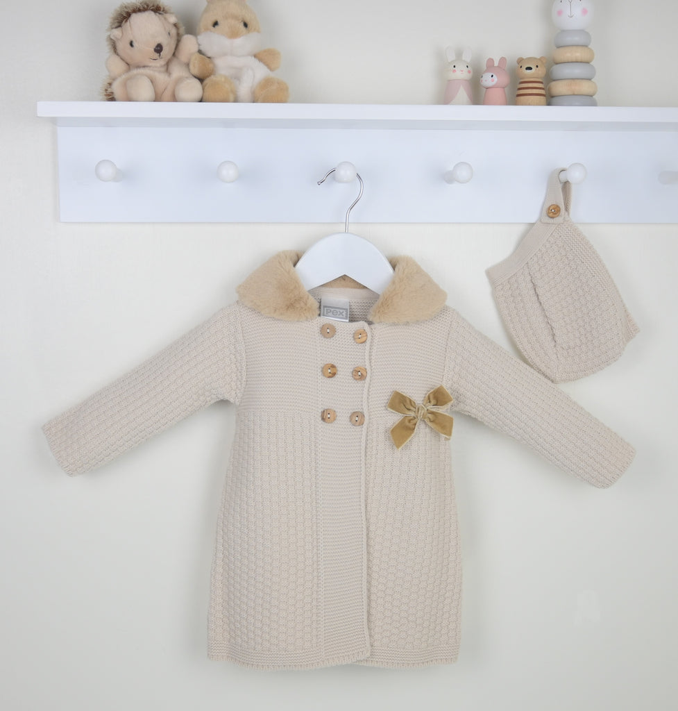 Neve Coat & Bonnet Neutral
