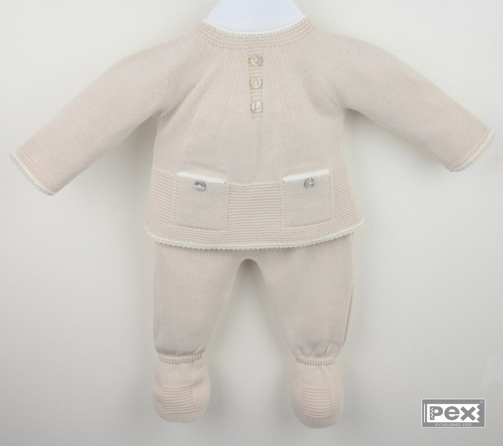 Boys Knitted Natural Suit