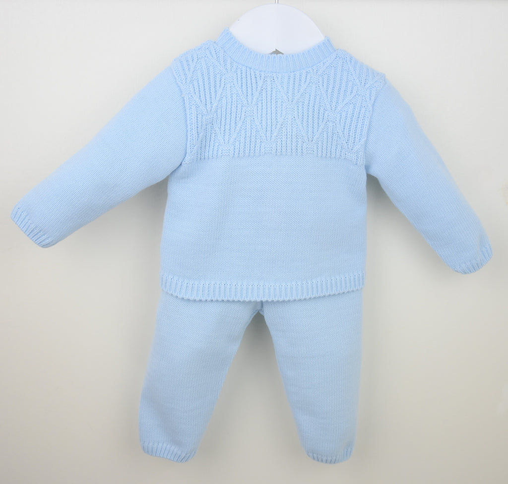 Boys blue knitted suit