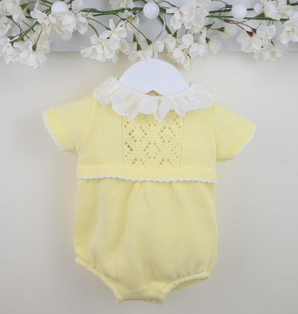 Lemon cotton romper suit