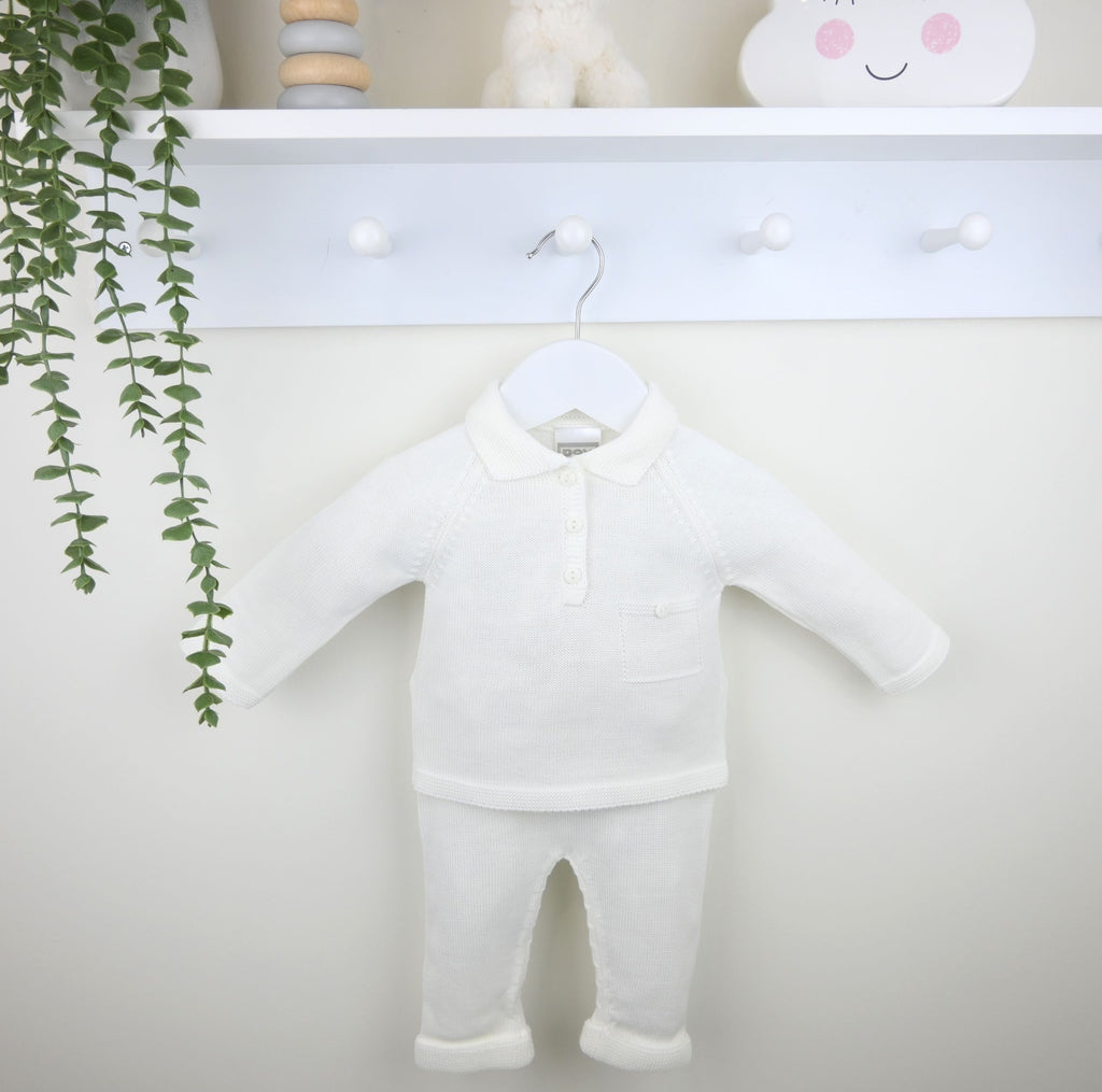 Oliver Polo Collar Suit  White