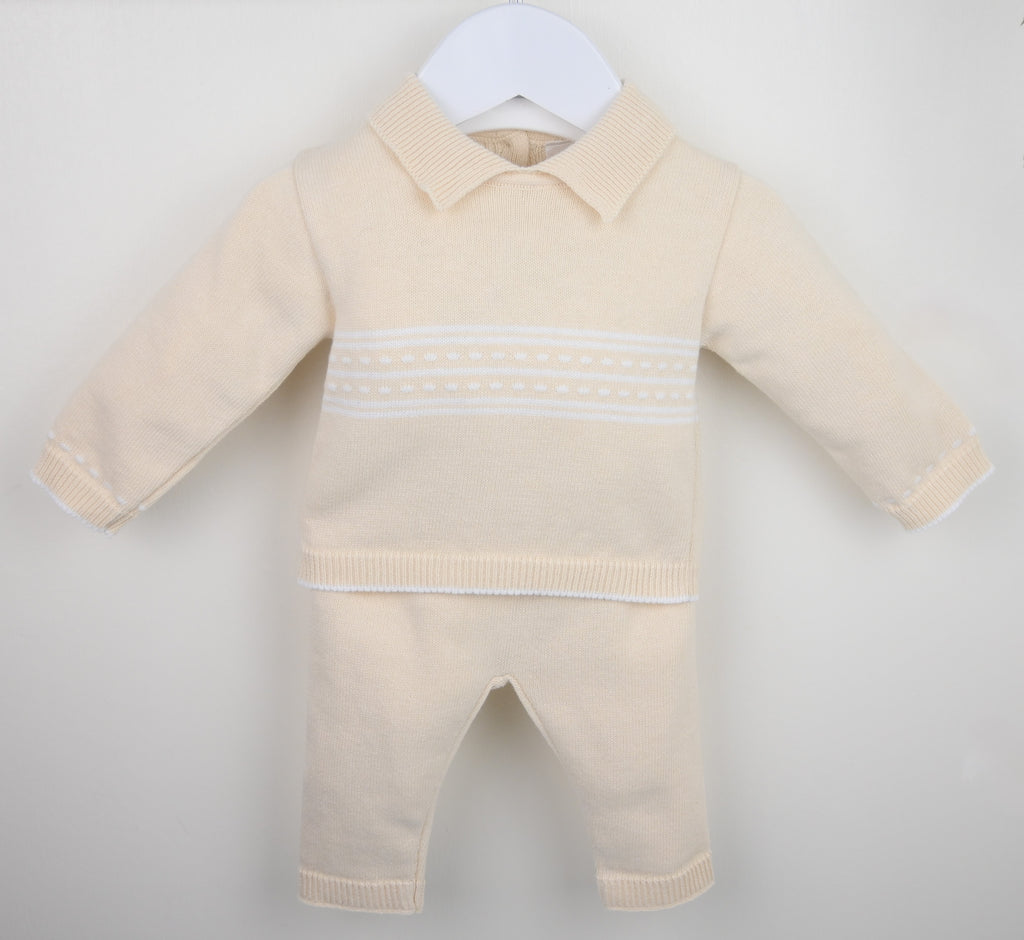 Boys knitted outfit Natural