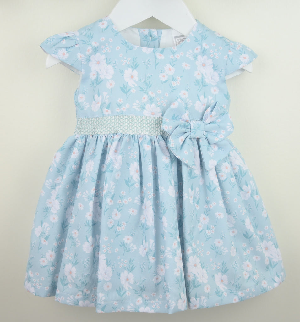 Girls floral dress blue