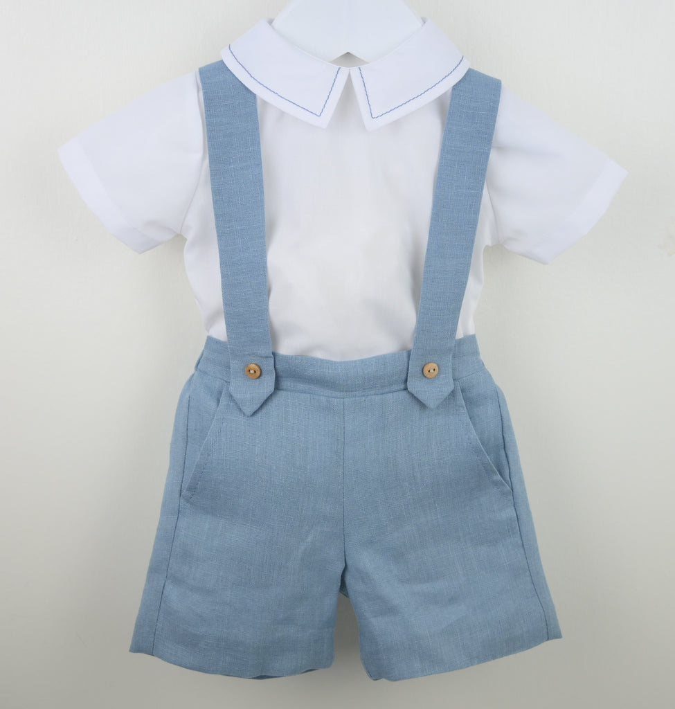 Boys shorts outfit Dusky blue