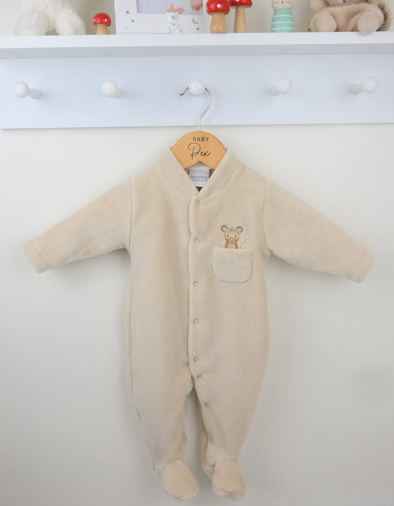 Fluffy Mouse sleepsuit Natural