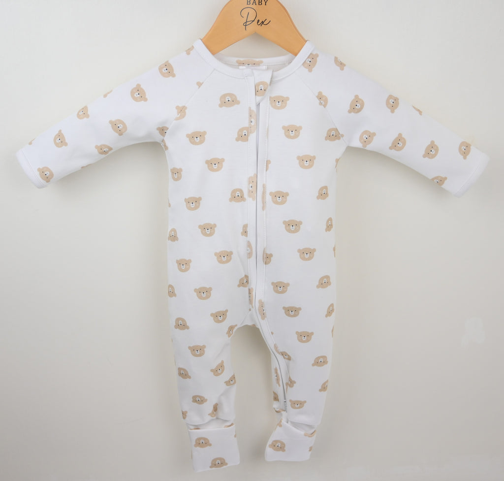 Teddy Zipped Sleepsuit