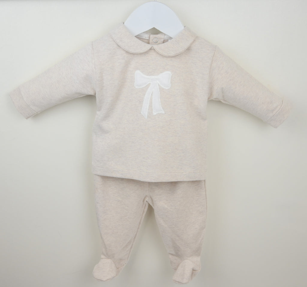 Bow 2 piece outfit Natural