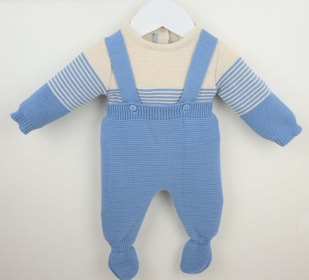 Boys Dungaree Set Knitted