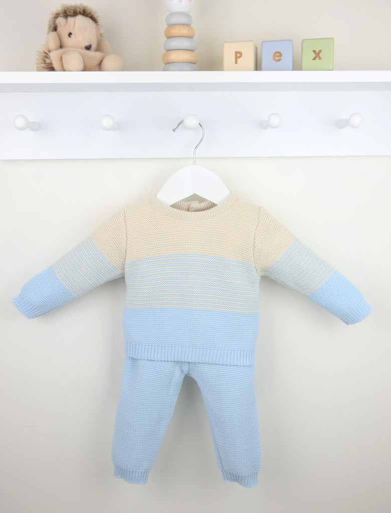 Santiago Trouser Suit   Blue/Natural