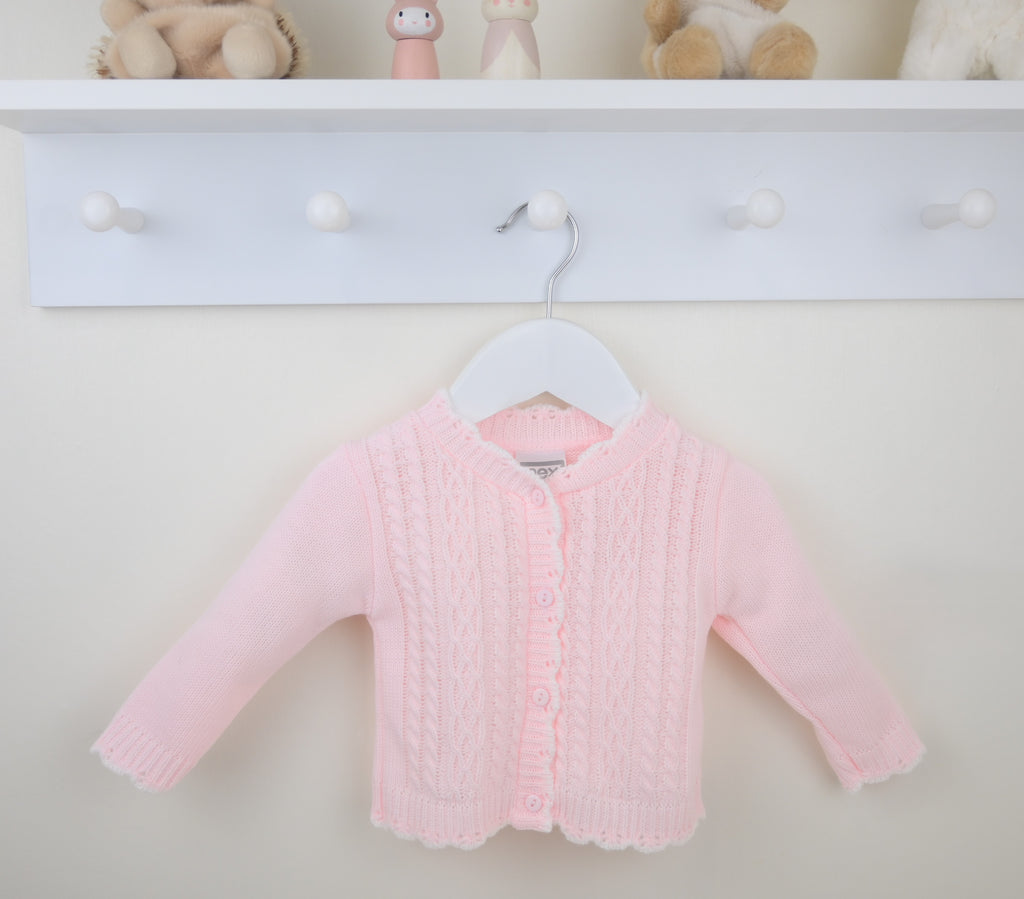 Lydia Cardigan   Pink/White