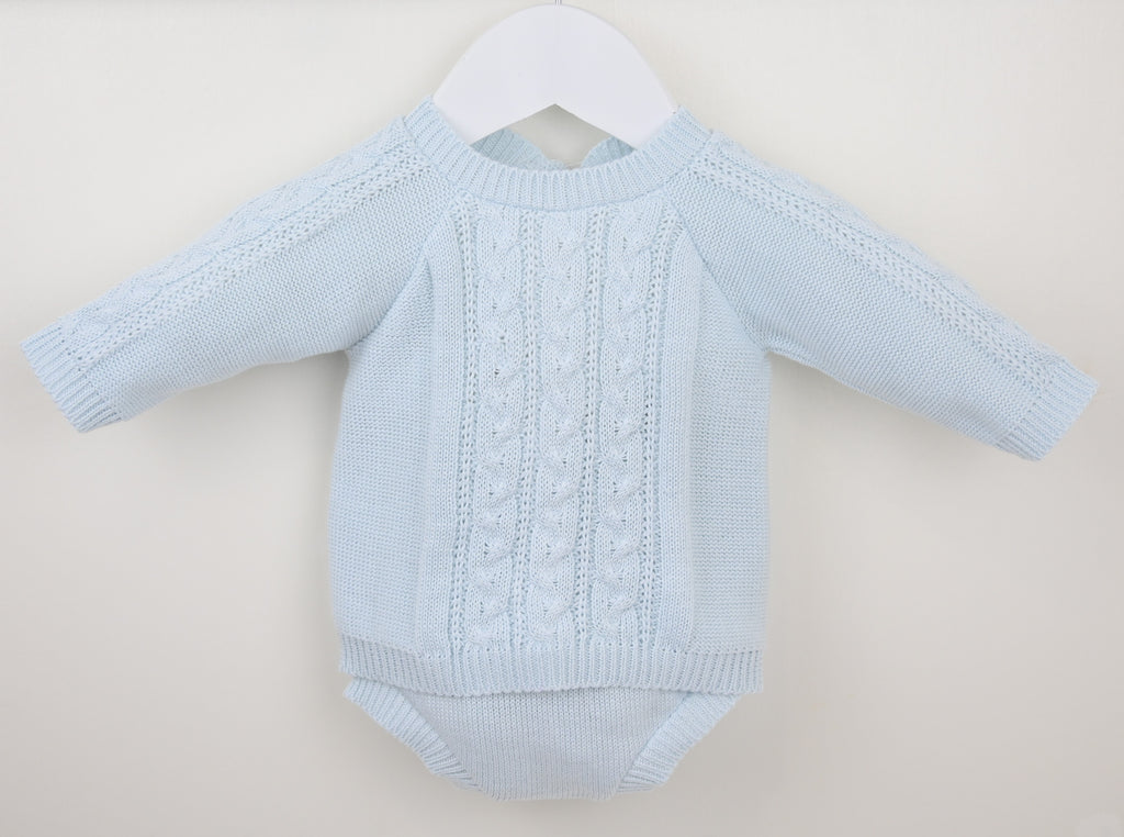 Boys knitted pants suit Blue