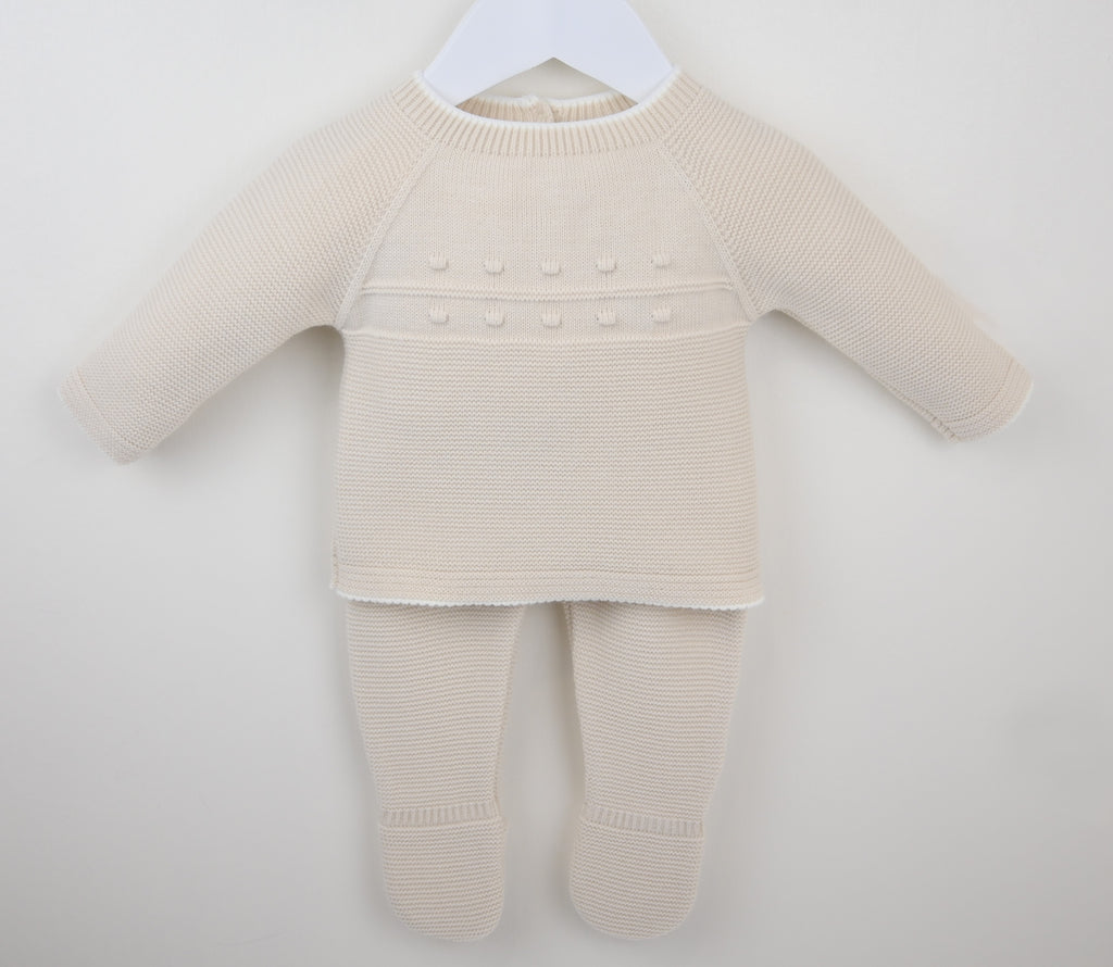 Boys Knitted Suit Natural