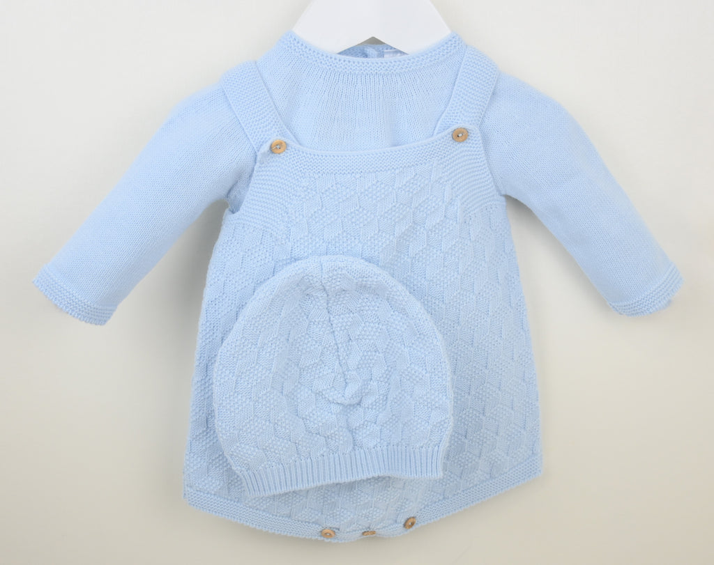 Boys knitted outfit blue