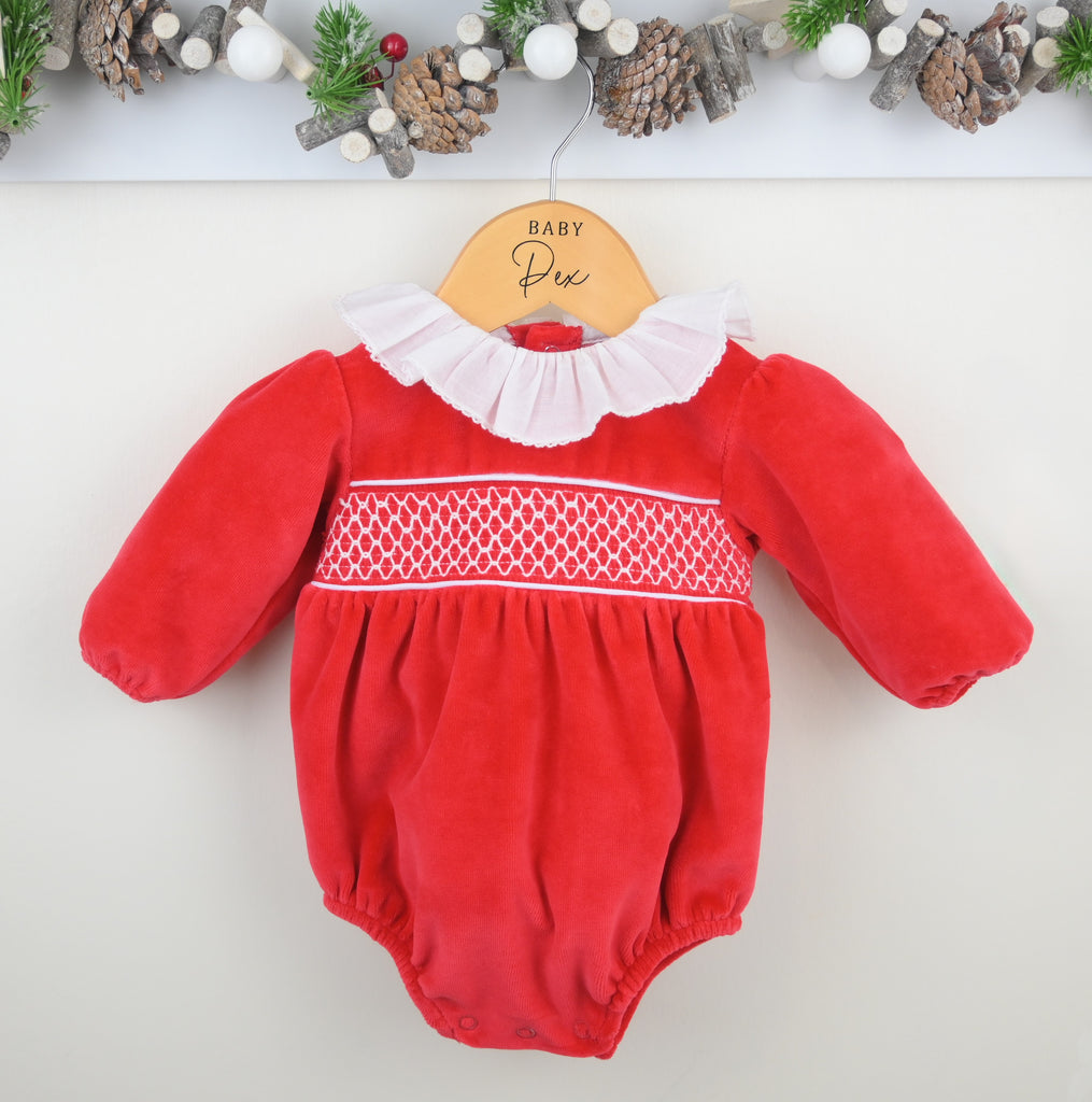 Evie Romper  Red