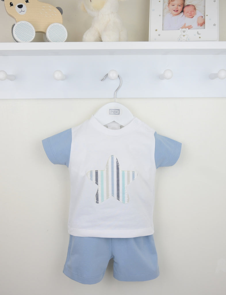 Star Shorts Suit  Blue