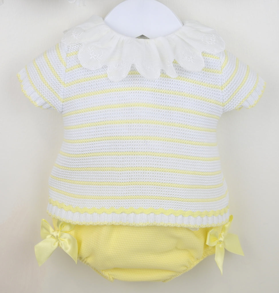 Girls Pants Suit Lemon