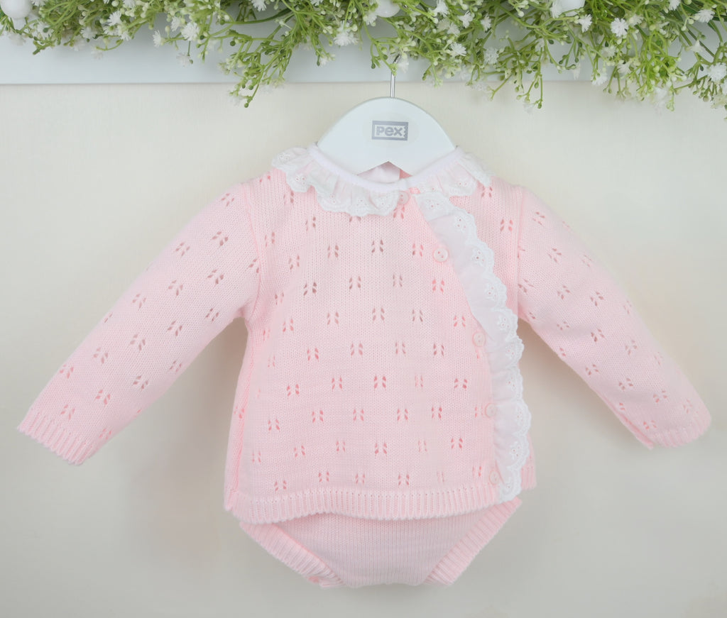 Girls Knitted Pink Outfit