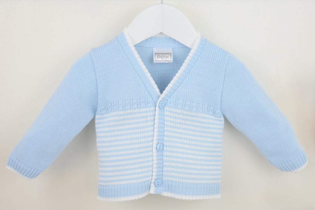Blue Striped Cardigan