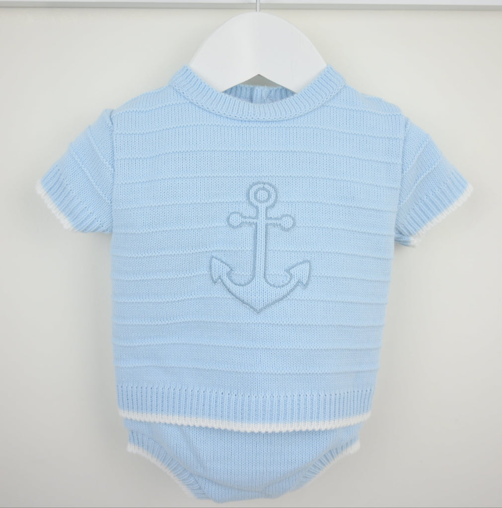 Anchor Pants Suit Blue