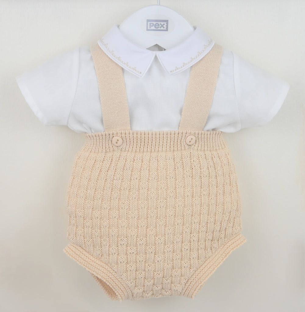 Boys Knitted Outfit  Natural