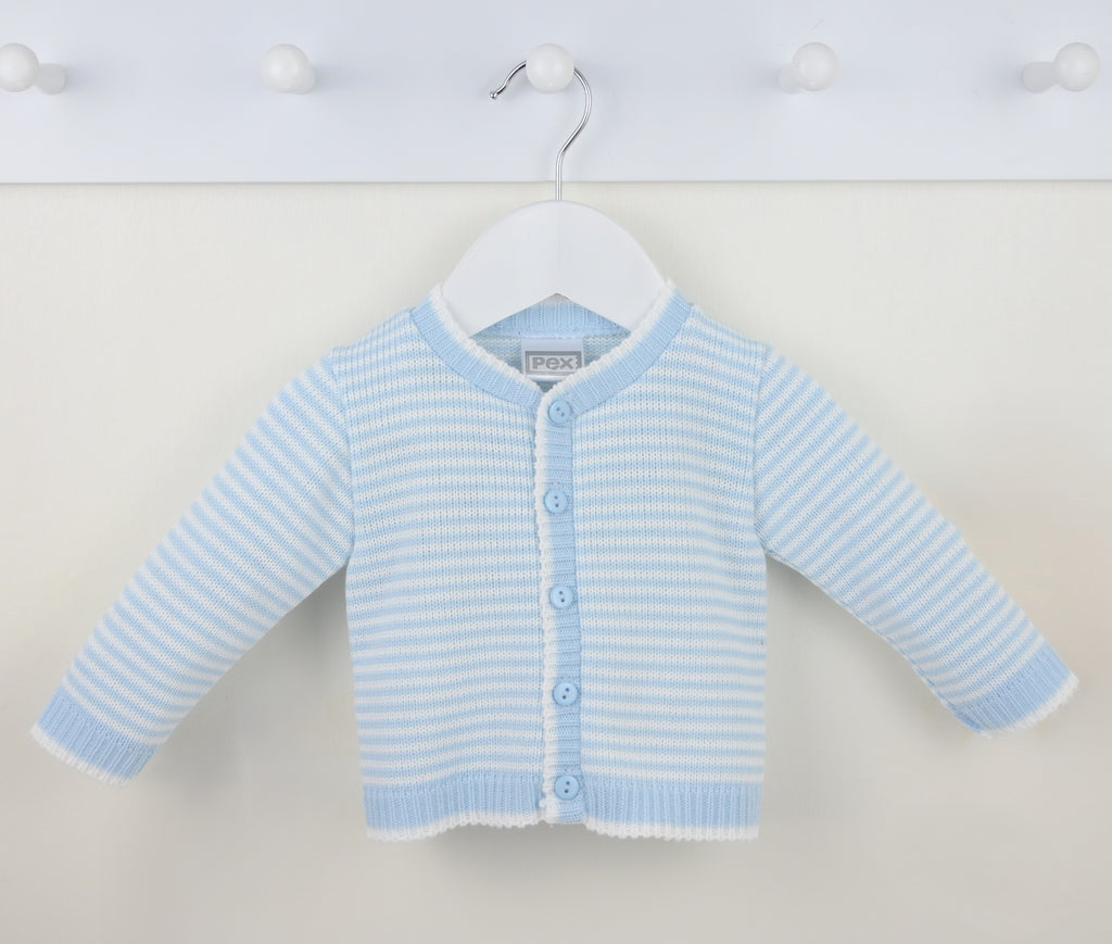 Blue Striped Cardigan