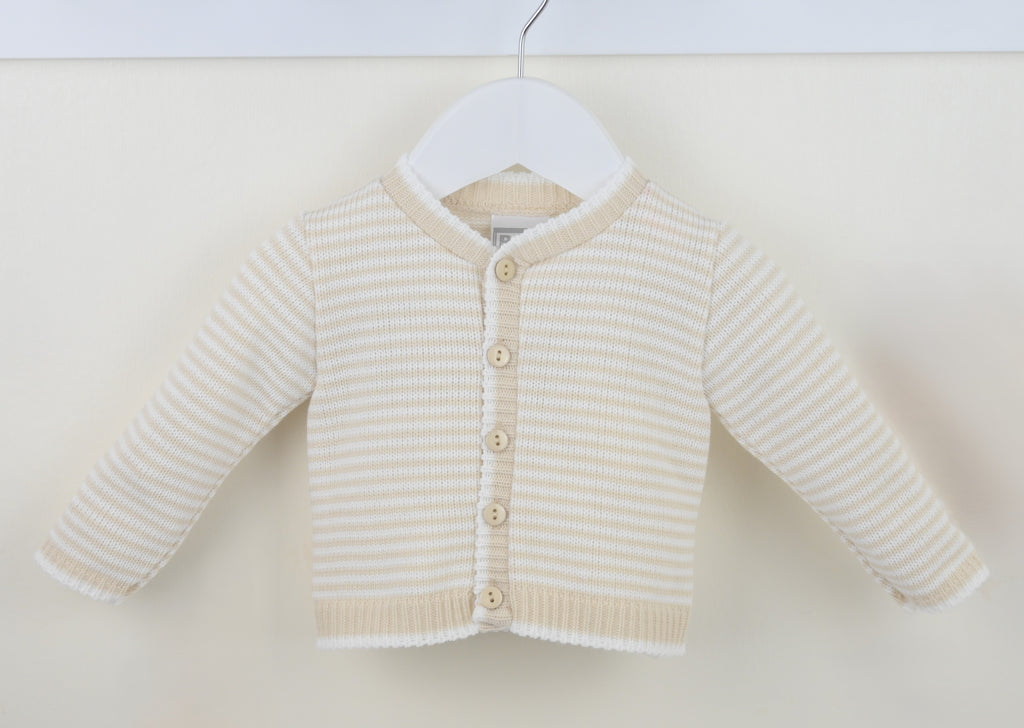 Natural Striped Cardigan