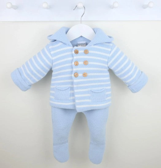 Boys Knitted Two Piece Blue