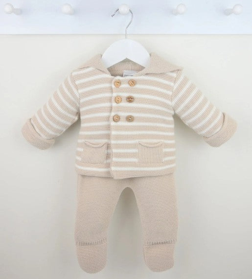 Boys Knitted Two Piece Natural
