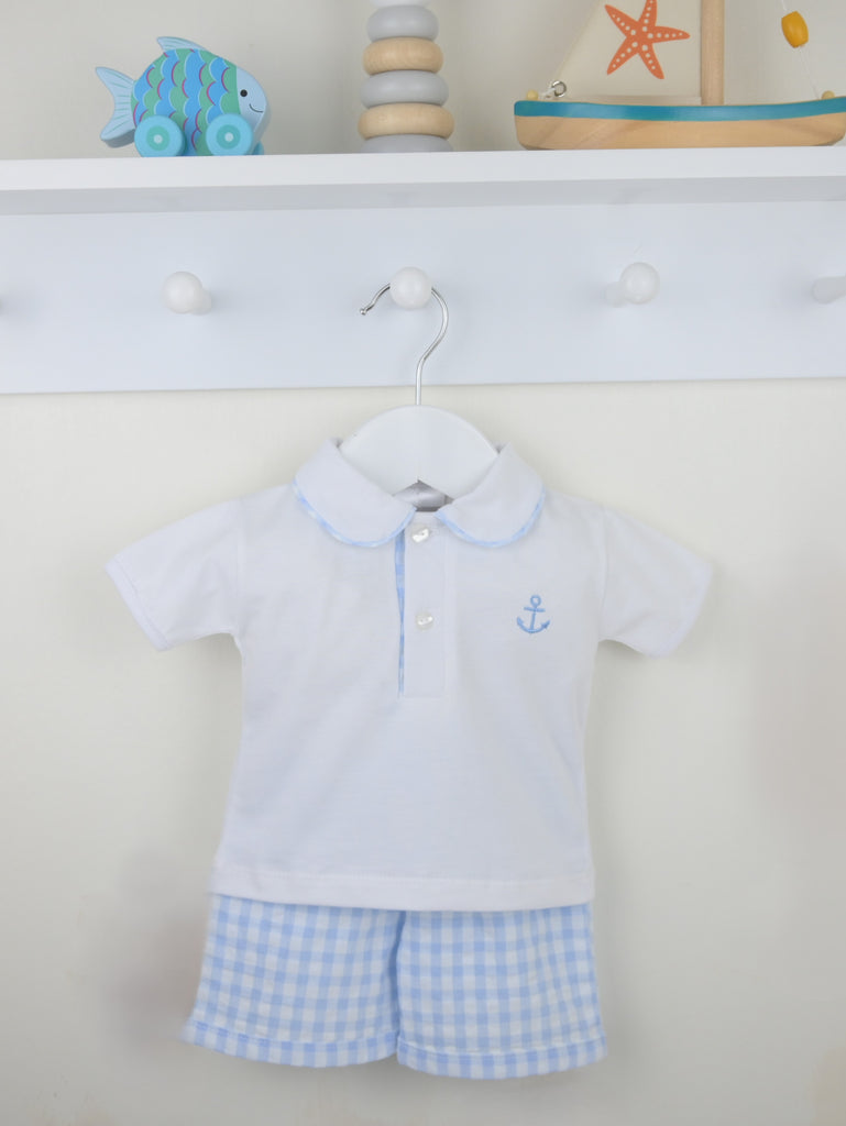 Cove Shorts Suit White/Blue