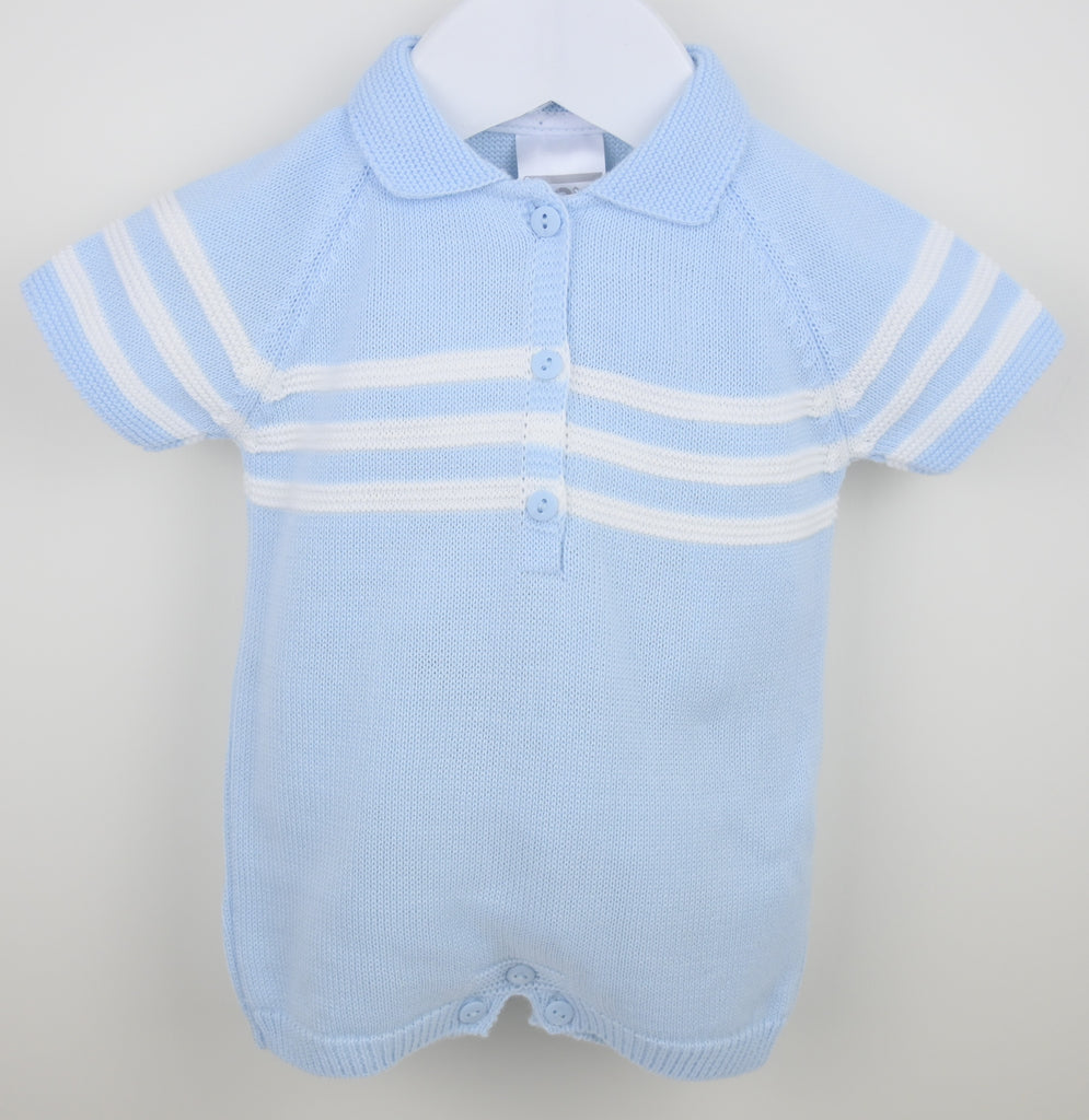 Blue Knitted Romper