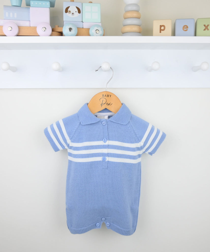 Mateo Romper Suit  Dusky Blue
