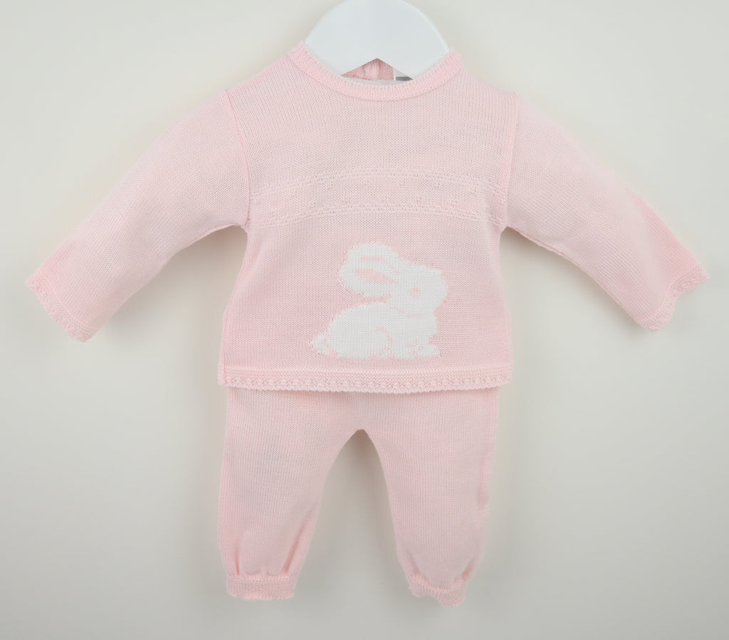 Rabbit Knitted Suit Pink