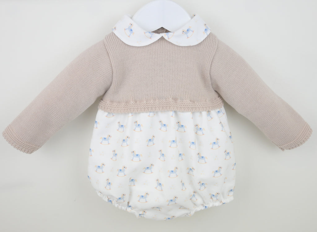 Rocking Horse Romper Natural