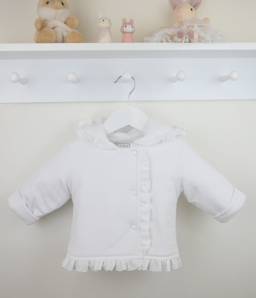 Eliza Hooded Jacket  White