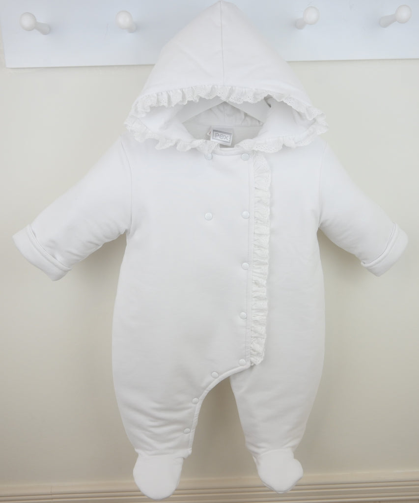 Eliza Snowsuit White