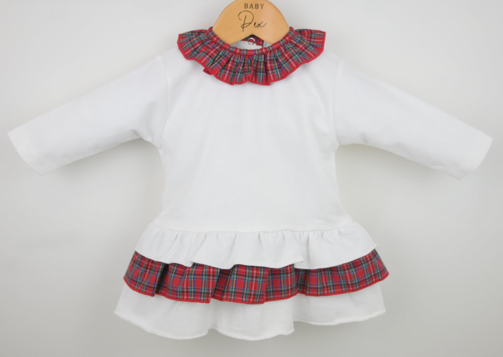 Cream Tartan Dress