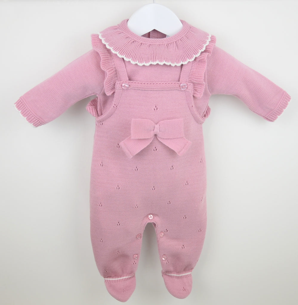 Caterina Dungaree Suit Dusky Pink