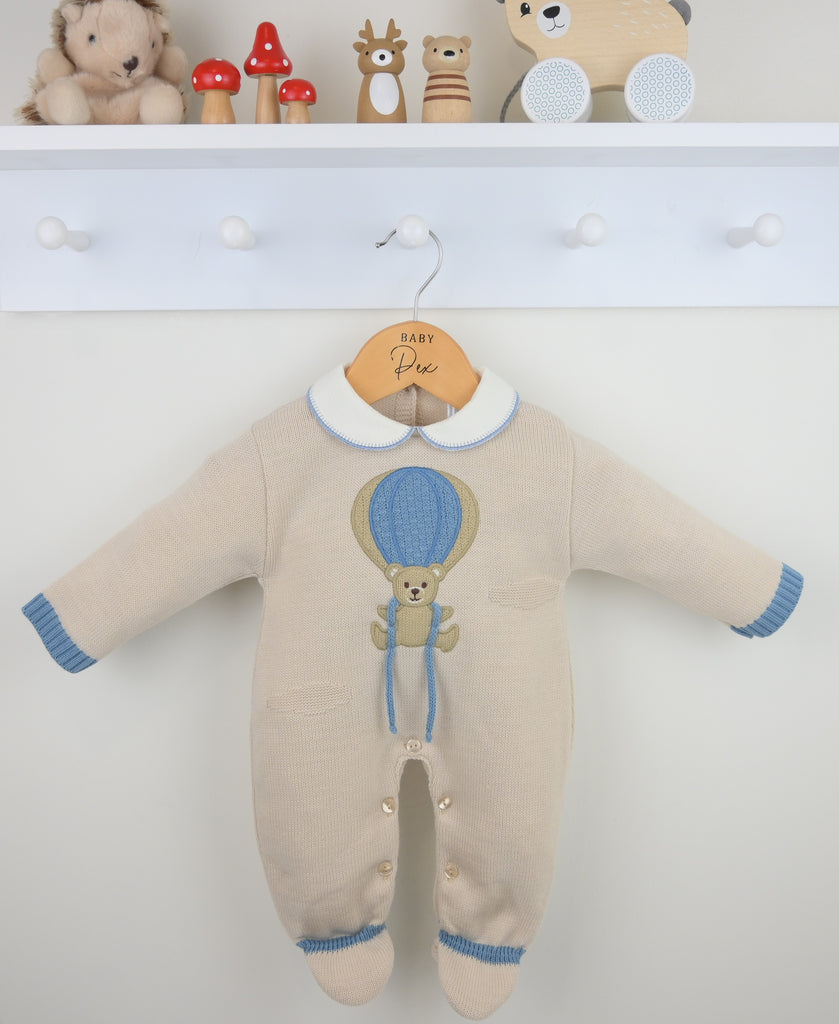 Hot Air Bear Romper Blue