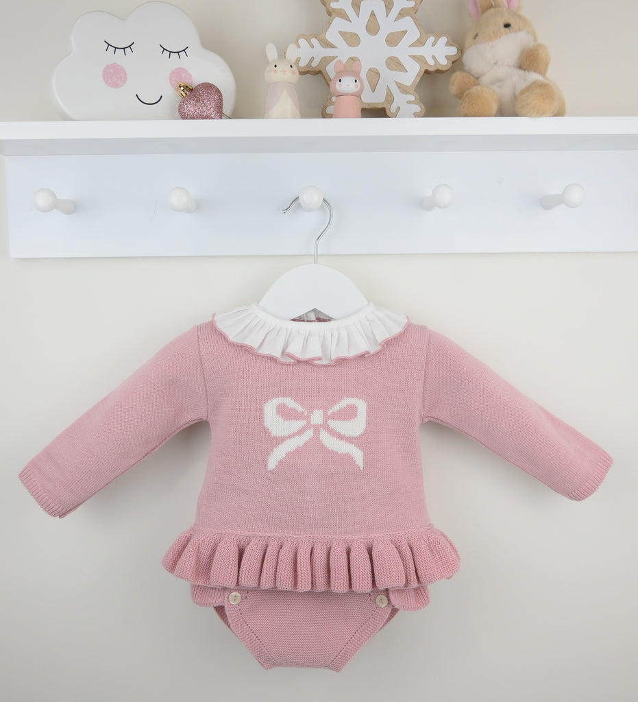 Bow Pants Suit Dusky Pink