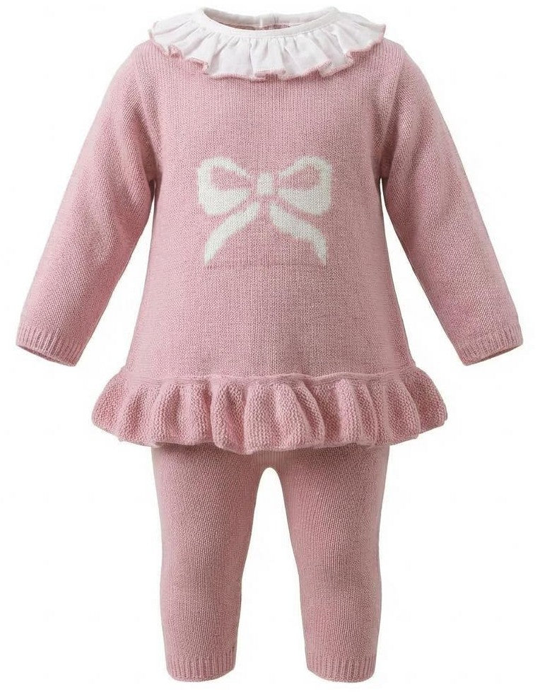Bow Trouser Suit Dusky