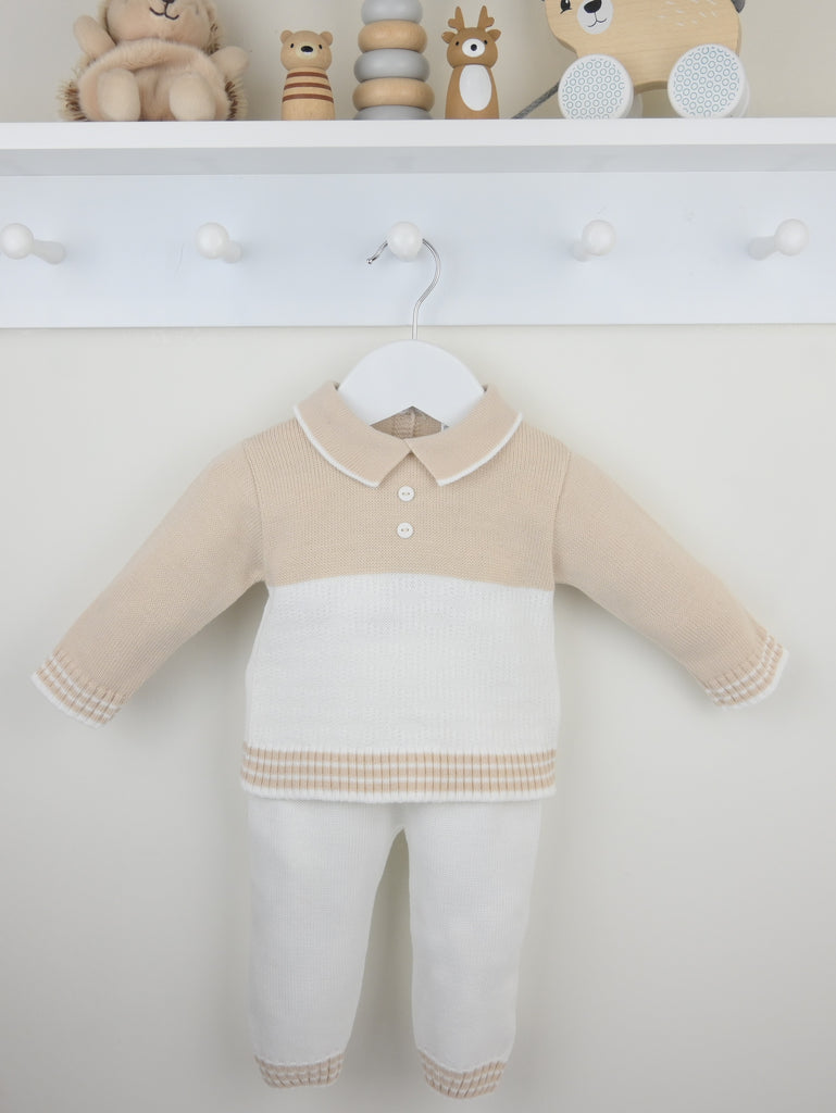 Parker Trouser Suit  Natural/White