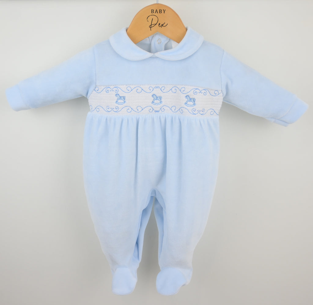 Rocking Horse Sleepsuit Blue