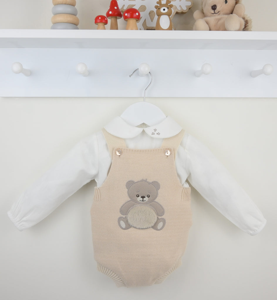 Boys Teddy Outfit Natural