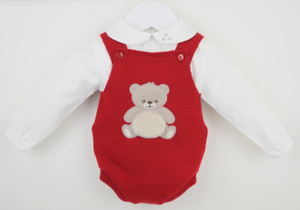 Boys Teddy Outfit Red