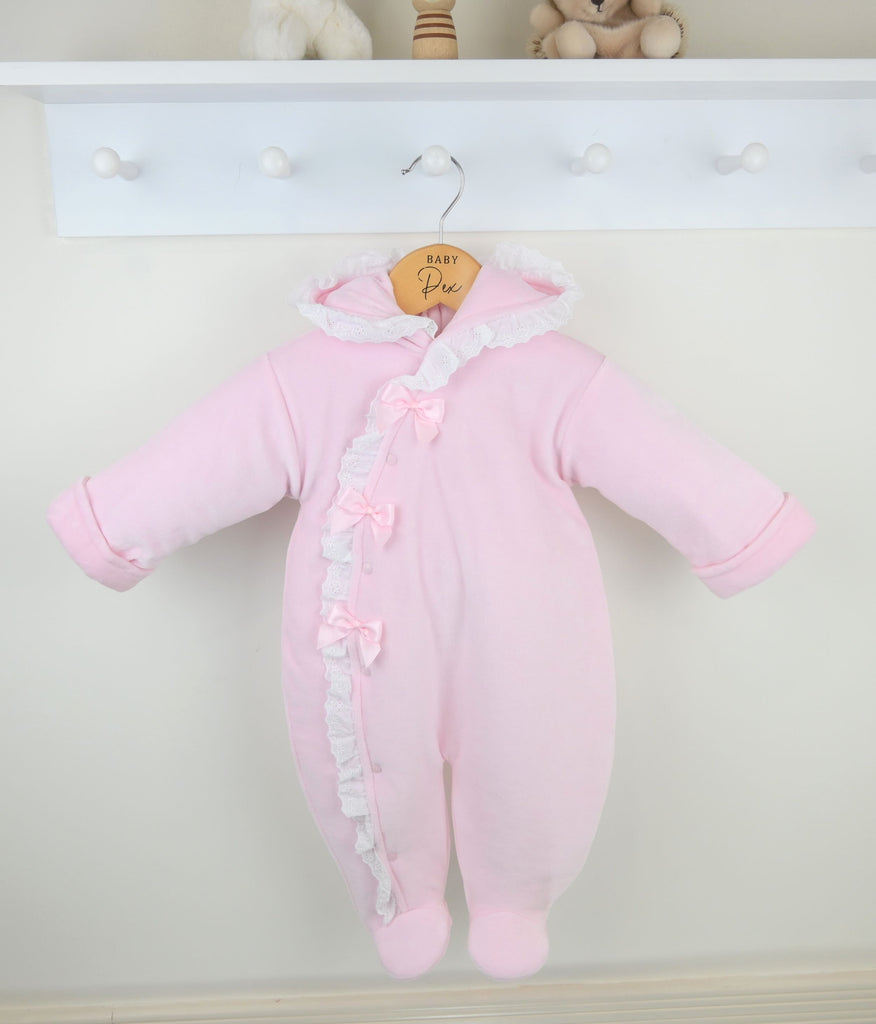 Velour Snowsuit Pink