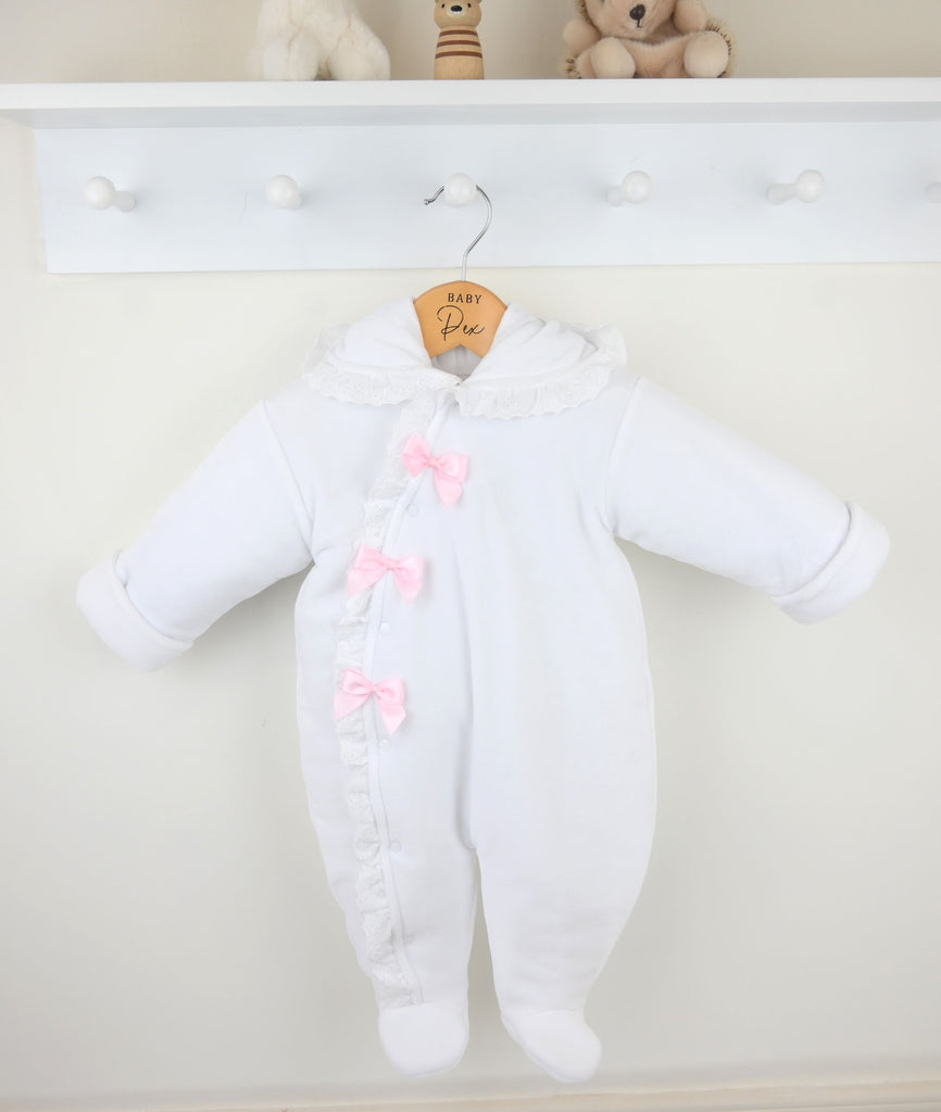 Velour Snowsuit White